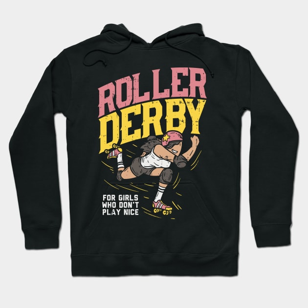 Roller Derby Tshirt Roller-Skating Gift Hoodie by biNutz